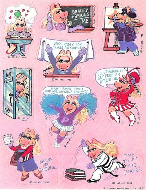 thetackyfemme: electri-cute: ohlovelypop: Miss Piggy stickers Need more than air Someone please tell