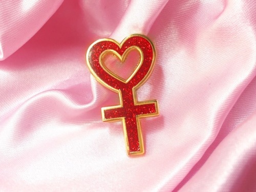creepygals: Heart shaped Venus symbol pin available at www.creepygals.com
