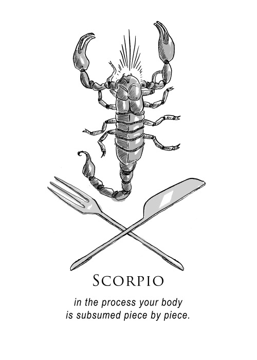 collaterlysisters:  gehinnom:  musterni-illustrates:    —- and there we have it! the sequel to the first shitty horoscopes zine, we get a little more specific with shitty horoscopes, book ii: angry horoscopes. i’ve been really overwhelmed with how