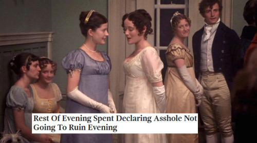 kcinpa:Pride and Prejudice 1995 + The Onion headlines, part 1/5Original by whatwouldelizabethbennetd