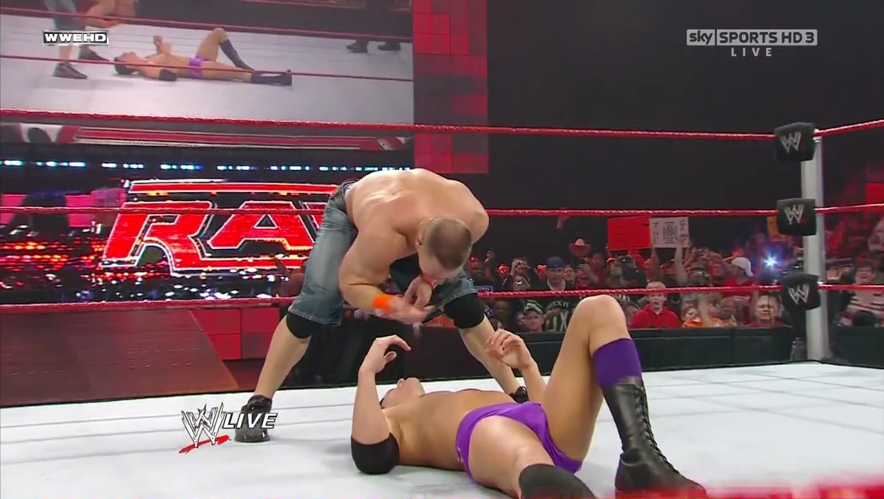 rwfan11:  Cody Rhodes - huge purple bulge  