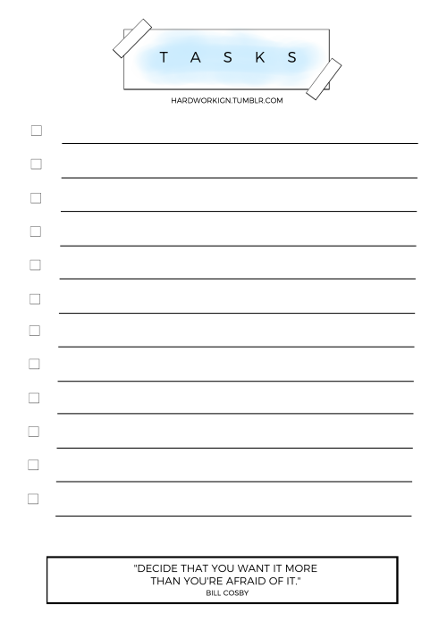 PRINTABLES - Task Lists