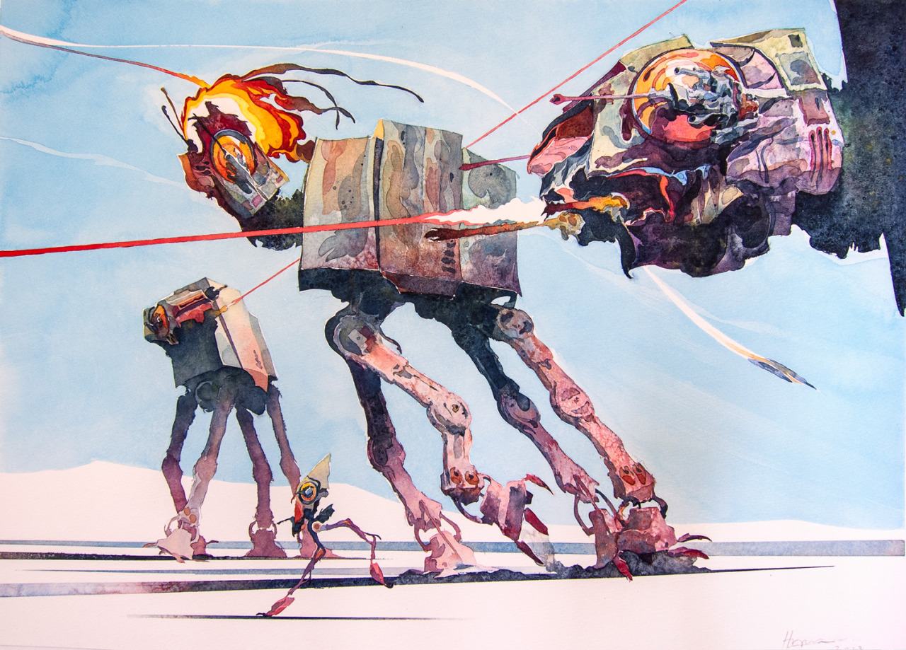 xombiedirge:  AT-AT Walkers by Hermann Mejia / Blog Part of ‘A Saga in the