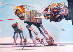 xombiedirge:  AT-AT Walkers by Hermann