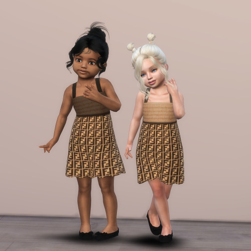 Toddlers Fendi Dress• 6 SwatchesDOWNLOADPatreon early access - Public 10th November.*Toddler Stuff P