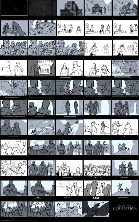 DA:I – Storyboard for the Coronation We had the opportunity to work with the cinematics team f