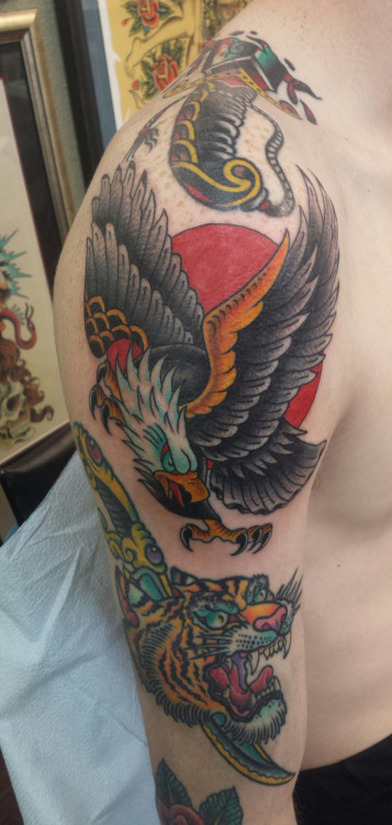 Got this eagle last sunday by Steve Goodspeed at Gold Rush Tattoo in Costa Mesa