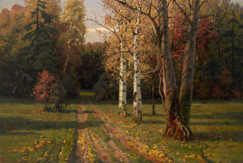 fleurdulys:Landscape with Birch Trees - Yakov Brovar