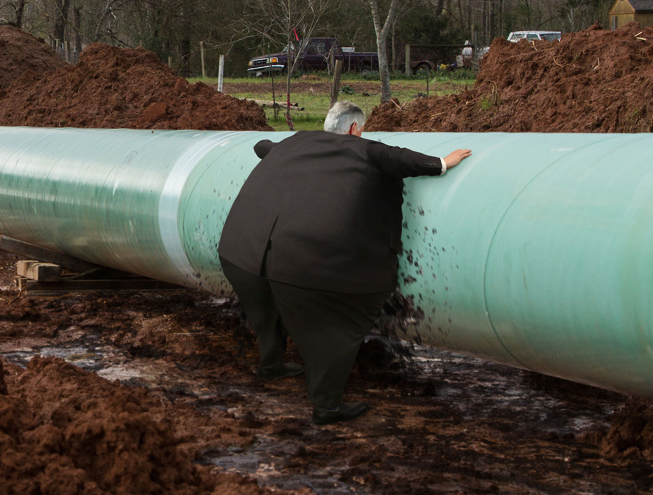 theonion:  Swollen Rex Tillerson Spotted Rushing To Place Mouth Over Leaks Spouting