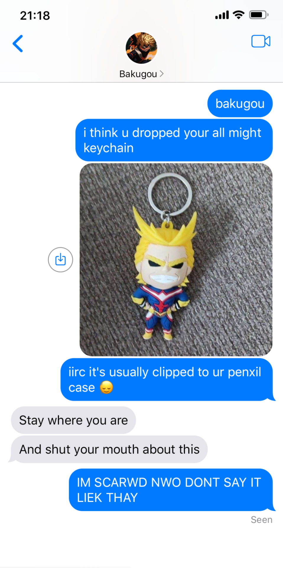 REALISTIC BAKUGOU KATSUKI TEXTS