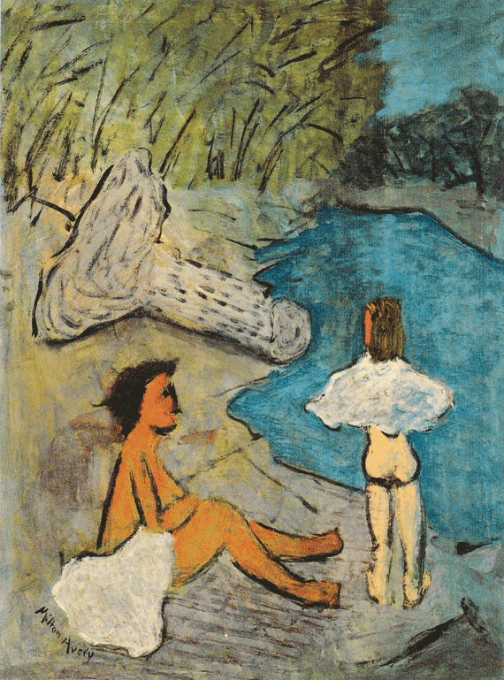 huariqueje:    Country Brook   -   Milton Avery  1938  American  1885-1965Oil
