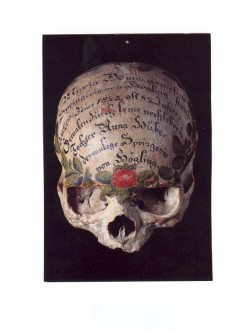 kirgiakos:  Painted Human Skull Bavaria , Germany, 19th century The tradition of skull painting began in 1790, when members of the deceased’s family started painting flowers and crowns of flowers because, they couldn’t decorate the grave with flowers.
