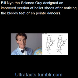 ultrafacts:  ispitonyounow:  arse-moriendi:  ultrafacts:  Bill was doing a program on muscles and tendons for his show and as part of that, visited a ballet. While there, he noticed that all the ballerina’s pointy shoes were bloody. This is part of