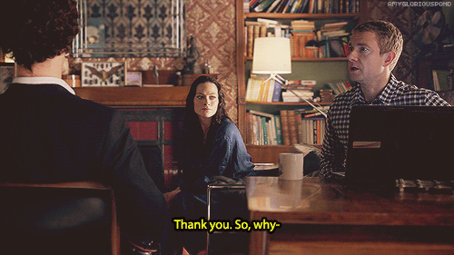 ∞ Scenes of SherlockJohn: Molly Hooper. She could collect it, take it to Bart’s; then one of your ho