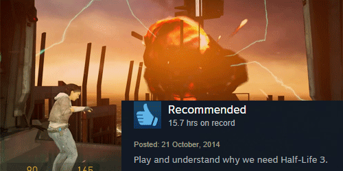 perenmoes-deactivated20221107: Half life 2 + Helpful Customer Reviews