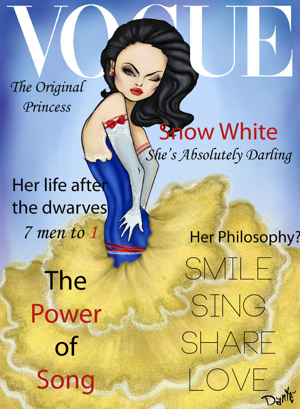 ultimatemoviefanatic:  Disney princesses on the cover of Vogue.