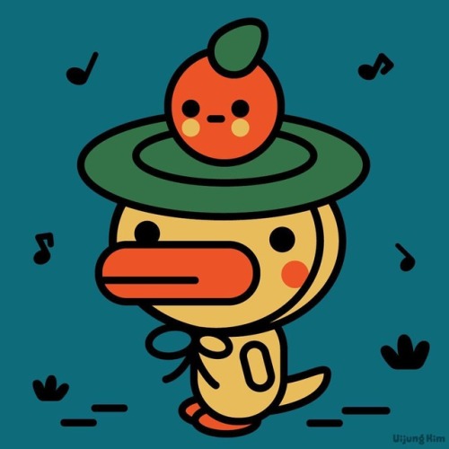 Happy Halloween!. . . #orange #duck #halloween #귀여운 #오렌지오리 #오리 #캐릭터 #할로윈 #NY #illustrator #illustr