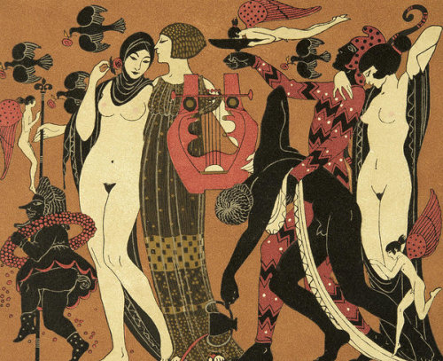 Illustration from Pierre Louÿs’ Les Chansons de Bilitis by Georges Barbier (1922)