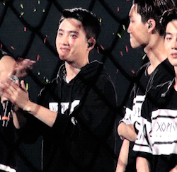 kyungso:   when kyungsoo finished talking and it was jongin’s turn 