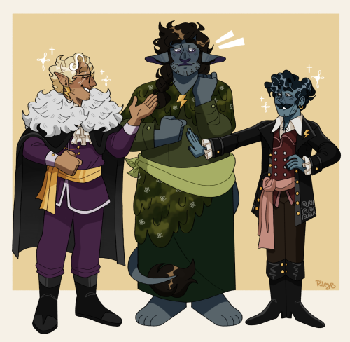 justcallmecornflake:The Thundermen in formal wear because I love making up fancy fantasy outfits