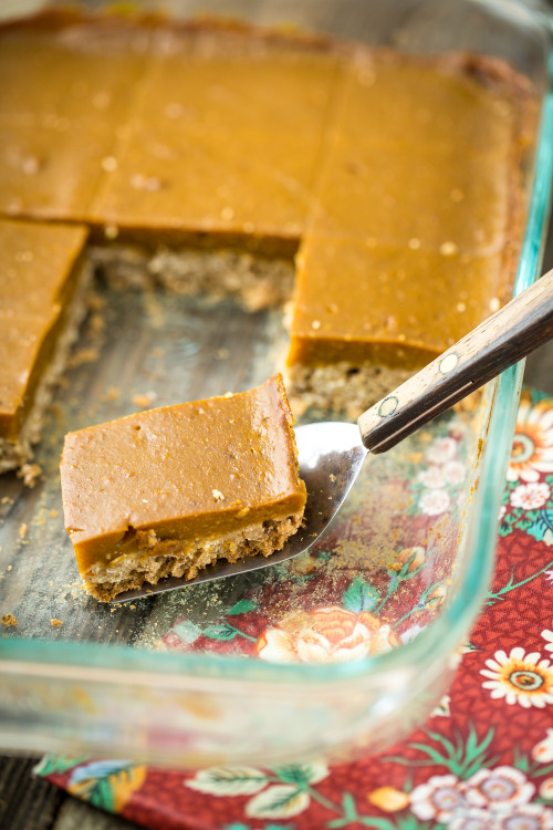 phoods:  (via Oatmeal Pumpkin Pie Bars -)