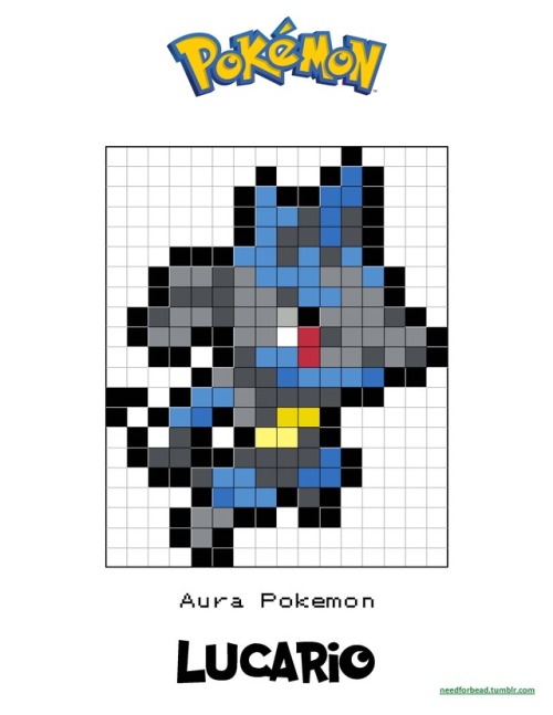 Pokemon:   LucarioPokemon is managed by The Pokemon Company.For more Pokemon perler bead designs che