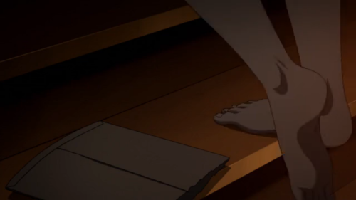 Yuno Gasai barefoot from Future Diary episodes 6 & 7