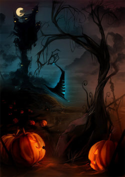 awesomedigitalart:  Happy Halloween by yaichino