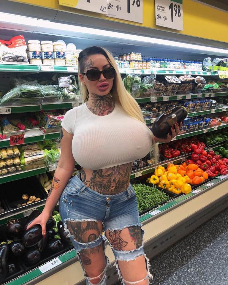 obsessedwithtattooedsluttybabes: plasticfuture:   Love this girl, plastic freak body