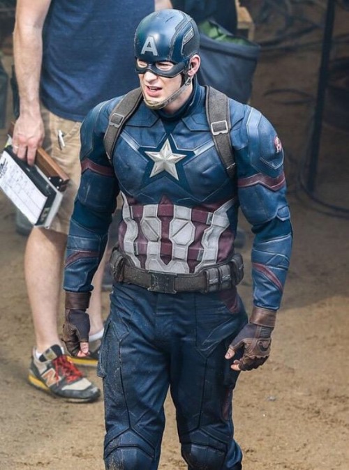 superherofeed:  Captain America on the set porn pictures