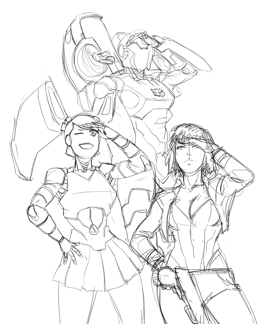 diepod-stuff:  “We see you” I tried drawing after work, this is the warm up.