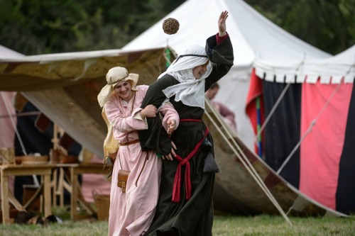 A ball game at camp, Kenilworth Siege 2013