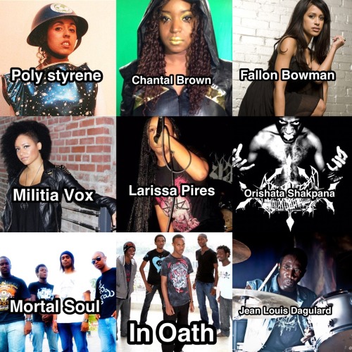 femalefrontedbandsconfessions: For Black History Month Black men and women in metal, rock, punk etc.