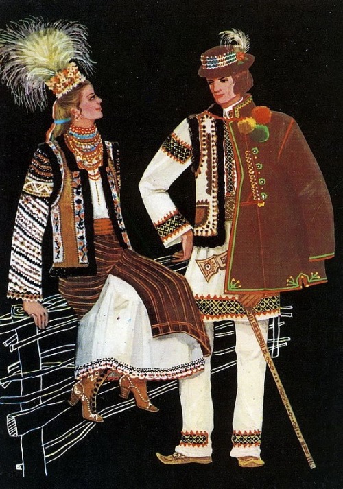 songs-of-the-east: Folk costume illustrations from different regions of Ukraine
