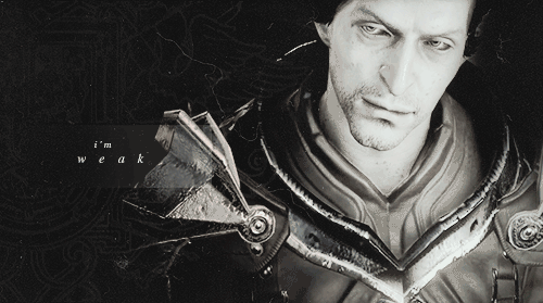 stormttrooper:i gave them hope. just like the chantry. just like you. but i'm weak, and you're a sav