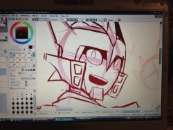 bluenovasart:  I began to draw detail sketch like a few hours ago, and I always start with Percy, Drift, and Ratchet :0