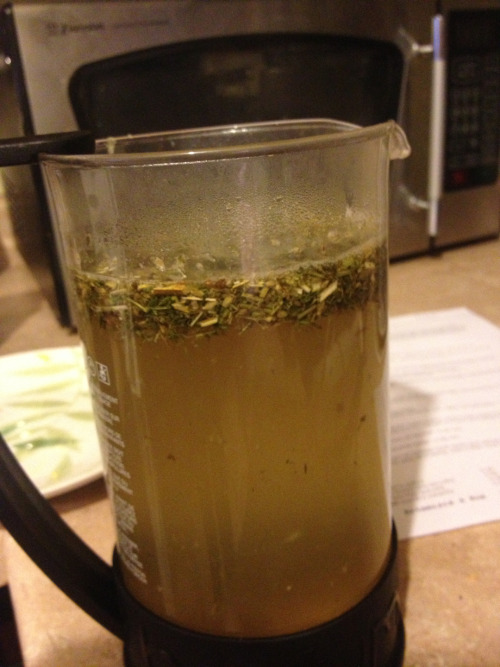 Ginger and yarrow tea for breakfast