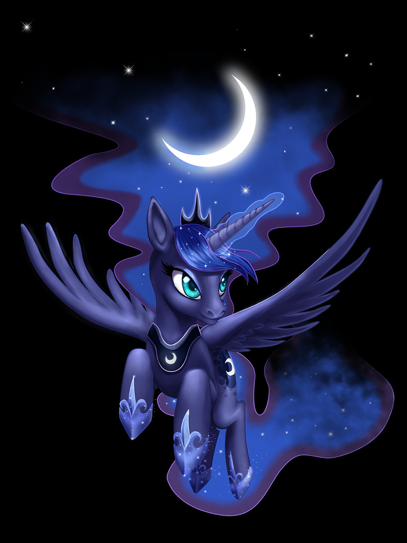 theponyartcollection:  Luna Flight by ~misswish