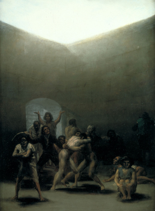 Francisco Goya (Francisco José de Goya y Lucientes; Fuendetodos 1746 - Bordeaux 1828); Corral de Locos (Yard with Lunatics), 1793/94; oil on tin plated iron, 33 x 44 cm; Meadows Museum, Dallas