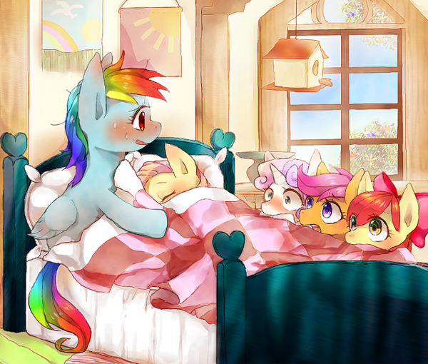 How come you&rsquo;re here? by chi-hayu  *giggles* Bloom and Scoots are comfuzzled,
