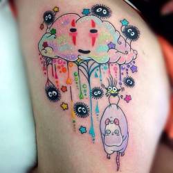 coolthingoftheday:  Tattoos inspired by Miyazaki