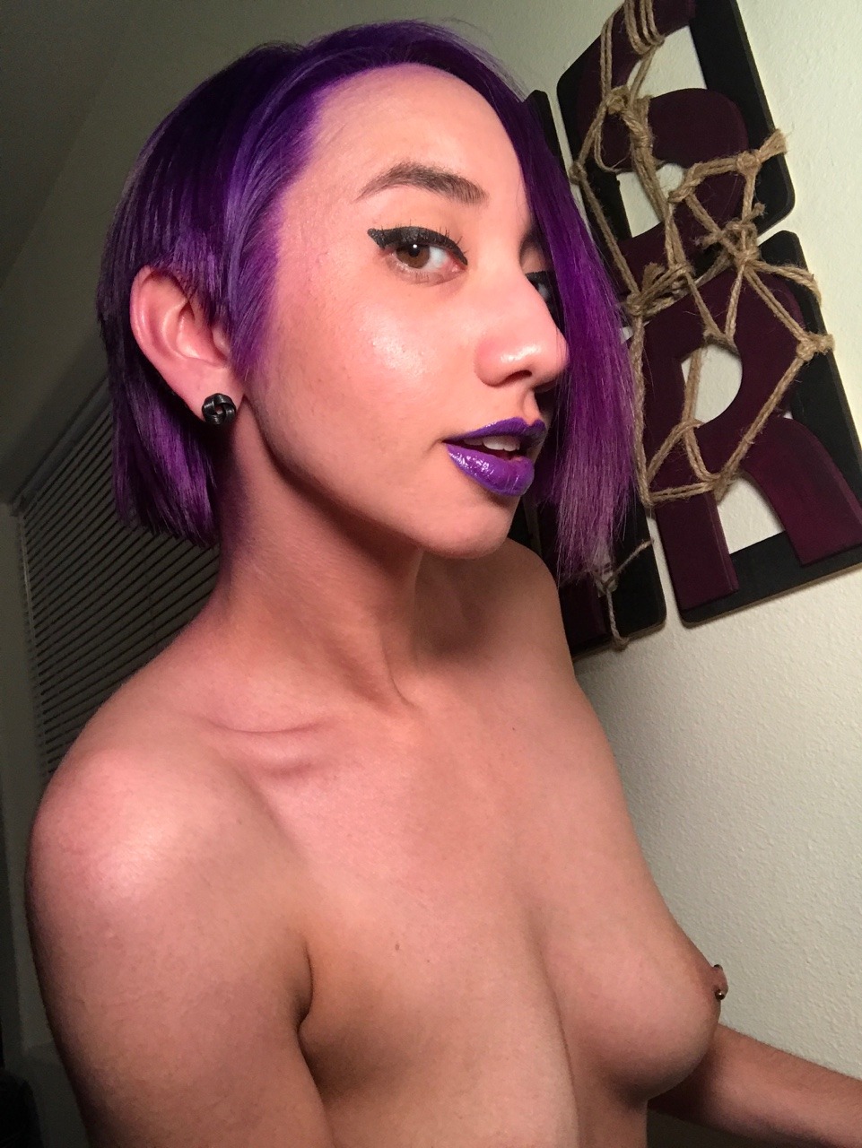 theonlymissskaro:PURPLE. The lovely Miss Skaro (USA)Beautiful mixed Asian girl with