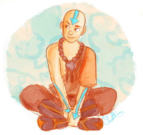 sssara-b:  Aang: because we’ll never give too much love to the masterpiece that is ATLA (it’s a very rough sketch, I know) 