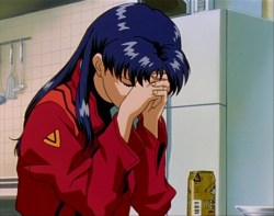 shotsofhandsinevangelion:  Misato KATSURAGI  Episode 21’, 25:19 