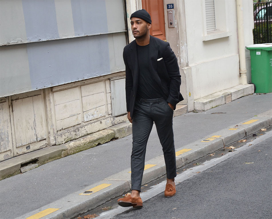 savvyifyanasty:   JS porte : Veste croisée AMI, pantalon Gant Rugger, chaussettes