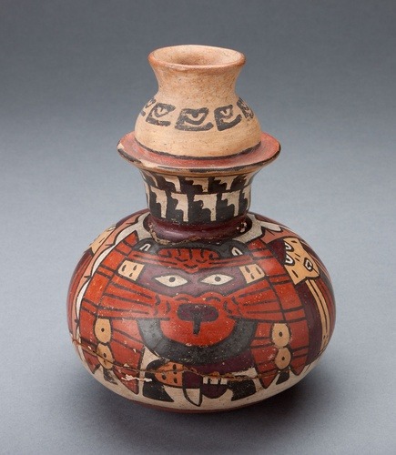 Jar with Intricate Spout Depicting a Ritual Performer, Nazca, -180, Art Institute of Chicago: Arts o