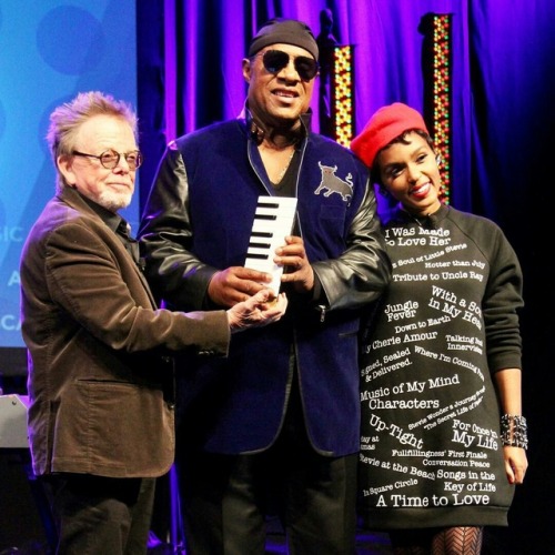 monaedroid:  Janelle Monáe & Stevie Wonder onstage at Stevie Wonder  presented with “Key of Life” Award at the ASCAP “I Create Music” Expo Los Angeles, California April 15, 2017 