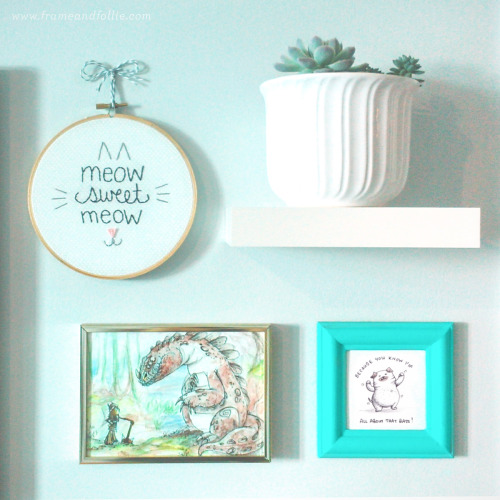 MEOW SWEET MEOW How purrfect is this hand-embroidered hoop art, crafted by the very talented Miss Tw