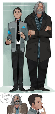 s-kinnaly:  I love Connor and Hank…I ship them so hard. I know it’s late, but better late than never XD 