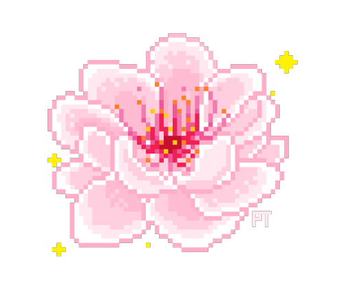 #Cute#pixel art#flower#sparkle#pink#notion#icon